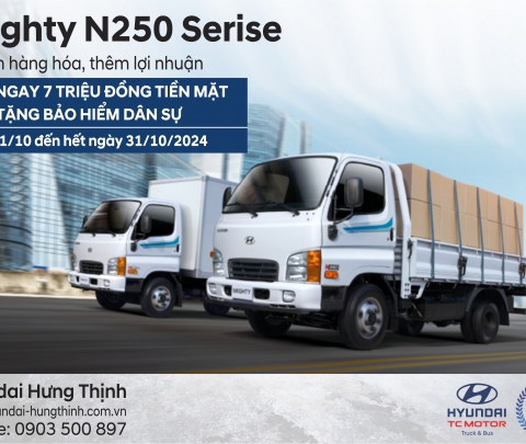 KHUYẾN MÃI THÁNG 10 - Hyundai Mighty N250'Series Euro 5