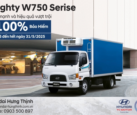 MIGHTY W750 SERIES - SỨC MẠNH VÀ SỰ TIN CẬY ( Dòng xe tải dưới 3,5 tấn - thùng dài lên đến 4.9M)
