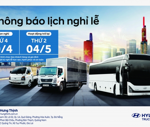 THÔNG BÁO LỊCH NGHỈ LỄ 30/4 – 1/5