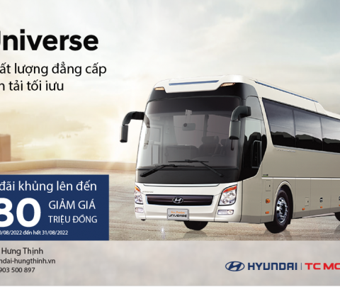 Chương trình khuyến mãi tháng 8 dành riêng cho dòng xe khách Hyundai Universe