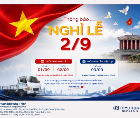 THÔNG BÁO LỊCH NGHỈ LỄ QUỐC KHÁNH 2/9/2026